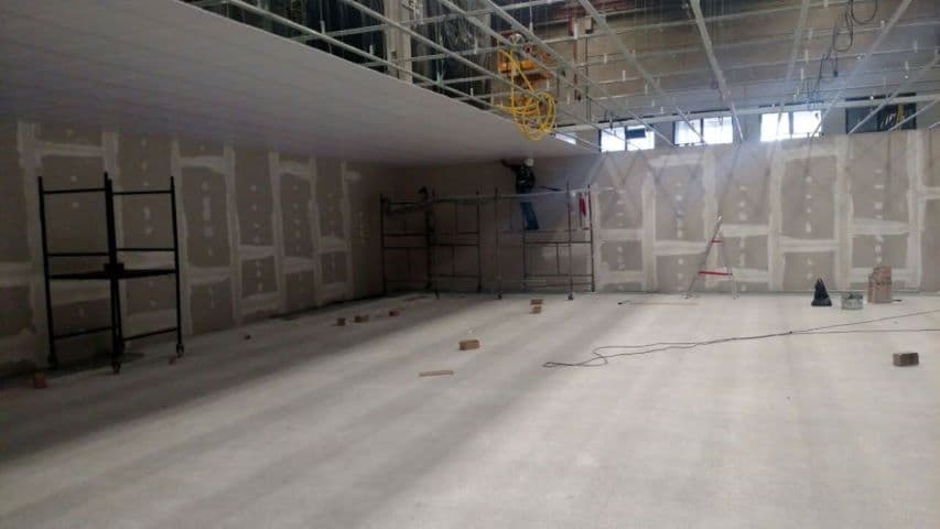 Parede de drywall forro de PVC